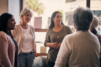 Shot of a group of women attending a meeting